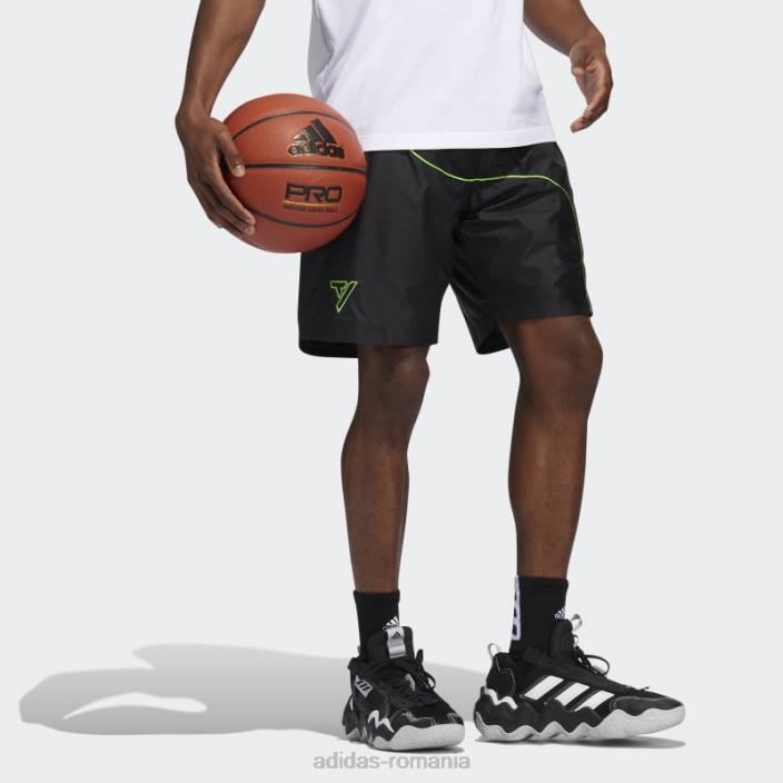 Adidas pantaloni scurți negri bărbați negru 2JBN7216