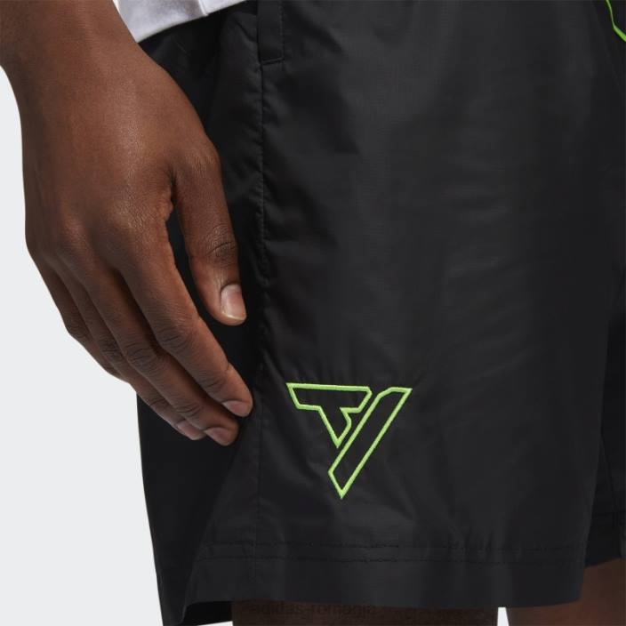 Adidas pantaloni scurți negri bărbați negru 2JBN7216