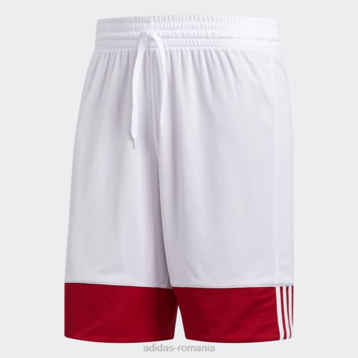 Adidas pantaloni scurți roșii 3g speed reversibile bărbați rosu alb 2JBN13547
