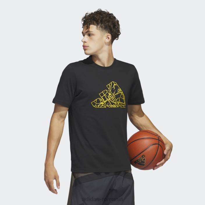 Adidas tricou grafic pass rock baschet negru bărbați negru 2JBN5485