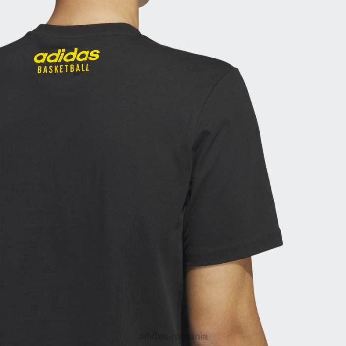 Adidas tricou grafic pass rock baschet negru bărbați negru 2JBN5485