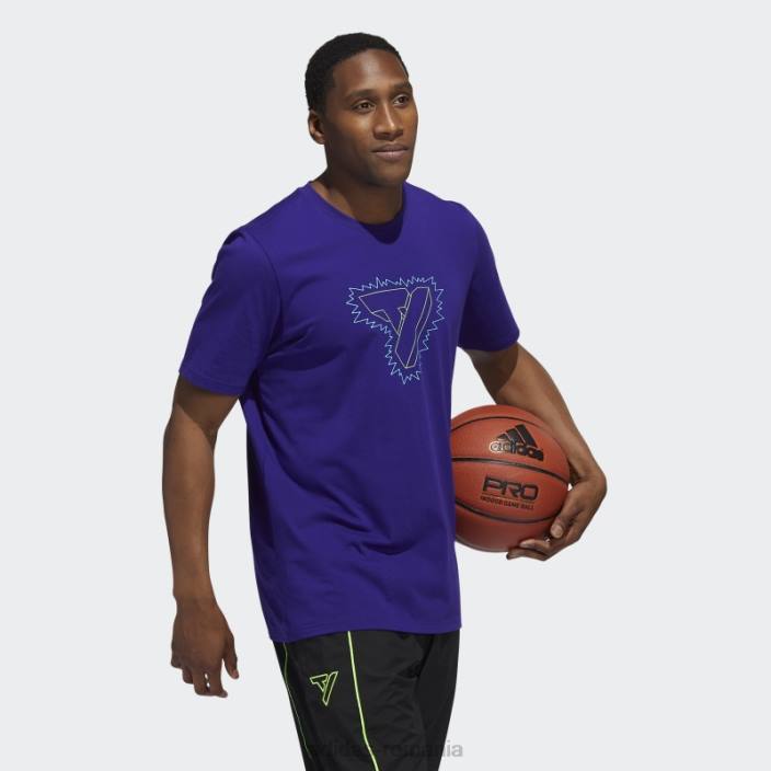 Adidas tricou grafic trae violet bărbați Violet 2JBN1552