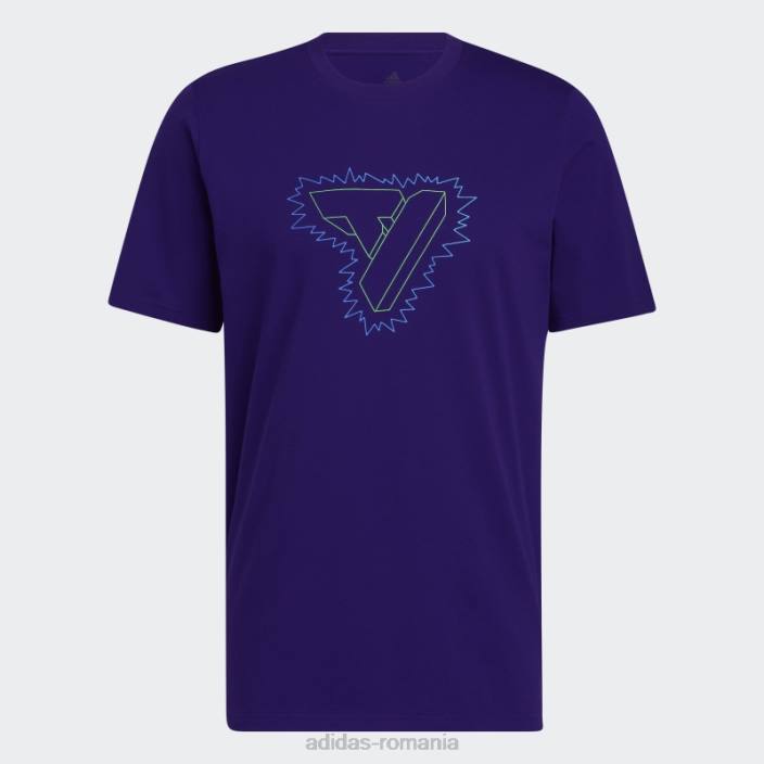 Adidas tricou grafic trae violet bărbați Violet 2JBN1552