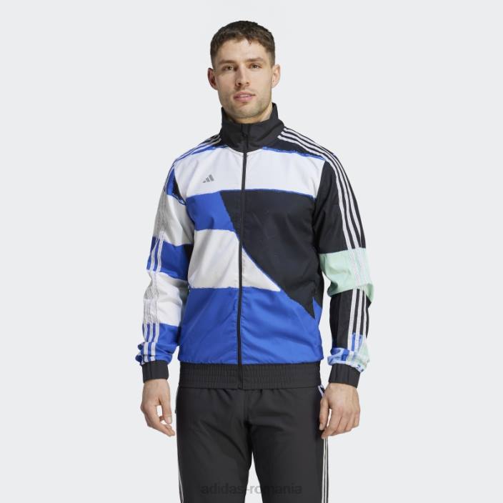 Adidas jachetă neagră pentru ciclism cu grafică trackstand adidas bărbați negru 2JBN903
