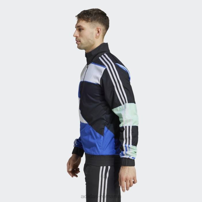 Adidas jacheta de ciclism grafică trackstand neagră bărbați negru 2JBN14120