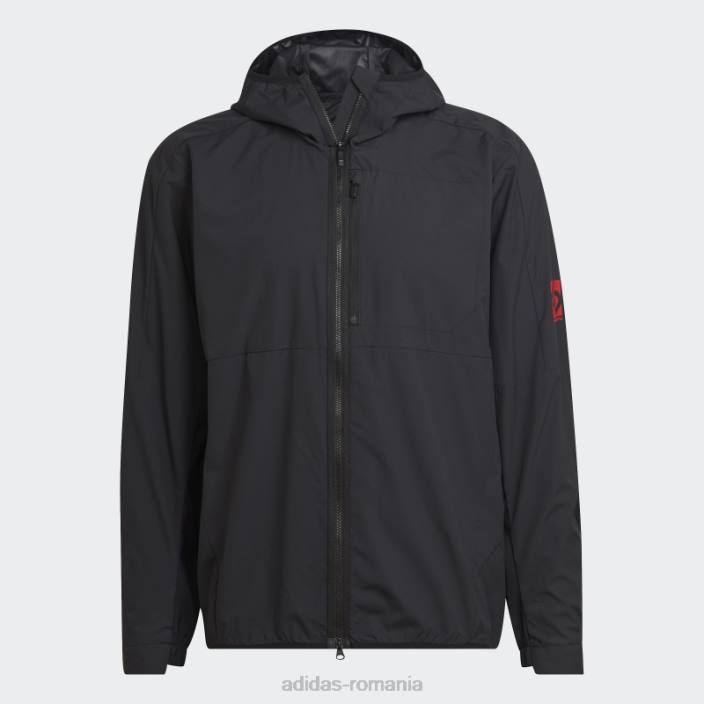 Adidas cinci ten jachetă de vânt neagră bărbați negru 2JBN5666