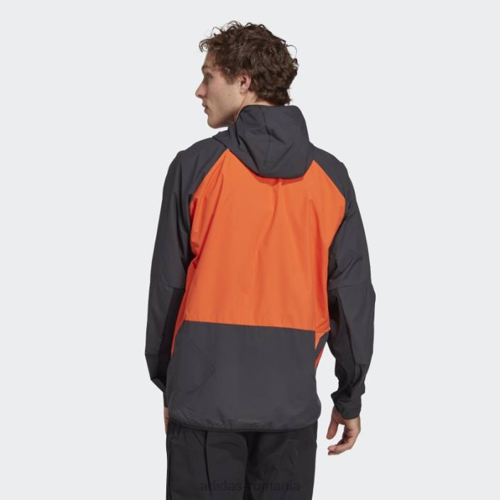 Adidas cinci zece parca-vent portocaliu bărbați portocaliu/negru 2JBN14083