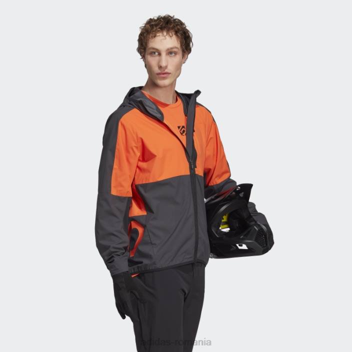 Adidas cinci zece parca-vent portocaliu bărbați portocaliu/negru 2JBN14083