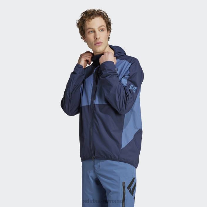 Adidas oțel cinci zece jachetă de vânt bărbați oțel/cerneală 2JBN5854