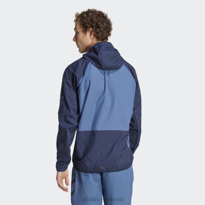 Adidas oțel cinci zece jachetă de vânt bărbați oțel/cerneală 2JBN5854