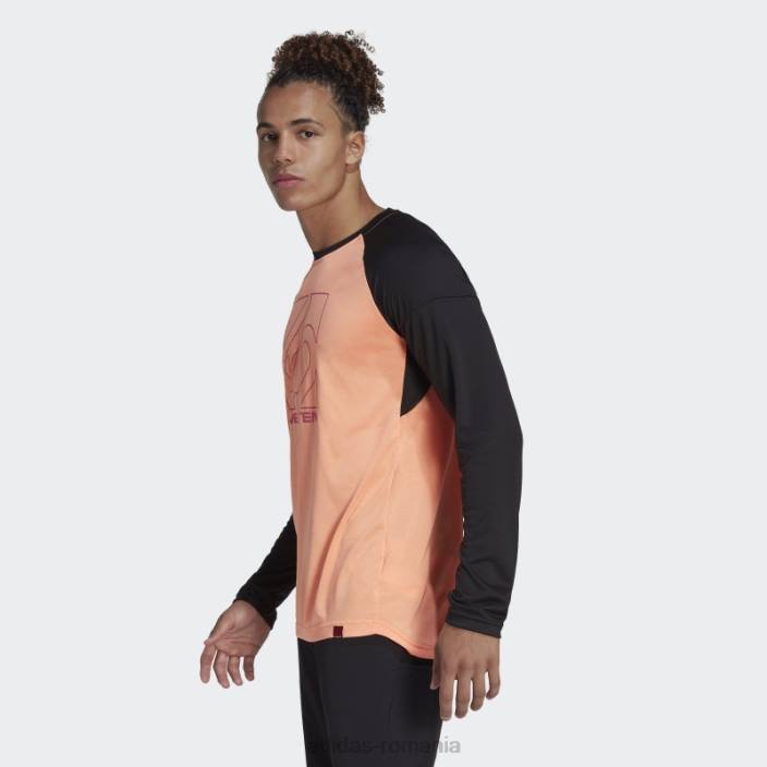 Adidas tricou adidas cu mânecă lungă beam orange five ten bărbați fascicul portocaliu 2JBN14979