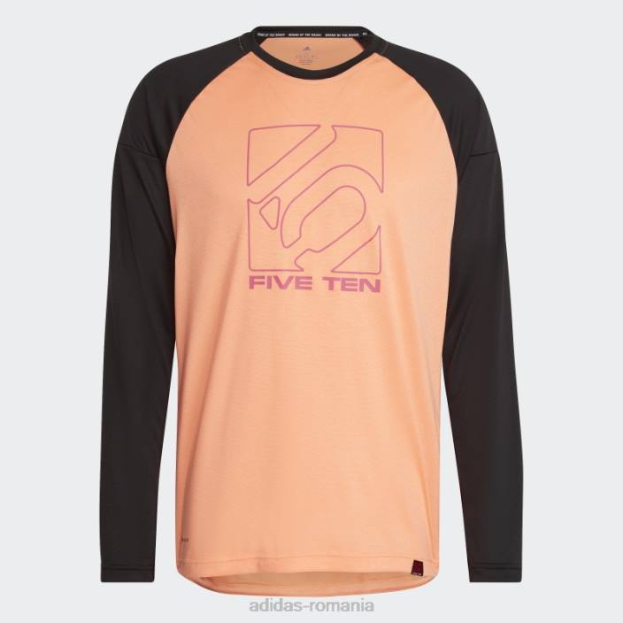 Adidas tricou adidas cu mânecă lungă beam orange five ten bărbați fascicul portocaliu 2JBN14979