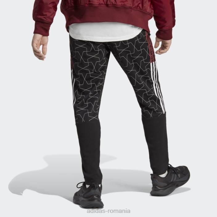 Adidas 32 de echipe pantaloni cu mansete negri bărbați negru 2JBN1508