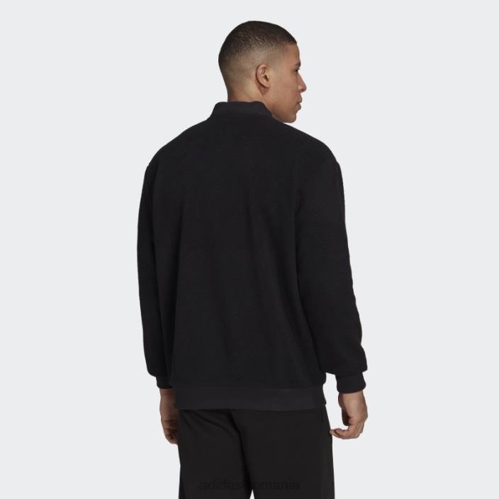 Adidas Esențial pachet de vacanță jachetă bomber sherpa neagră bărbați negru/carbon 2JBN5492