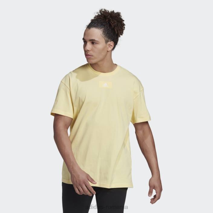 Adidas Essentials feelvivid tricou cu umăr în jos, galben bărbați galben 2JBN5221