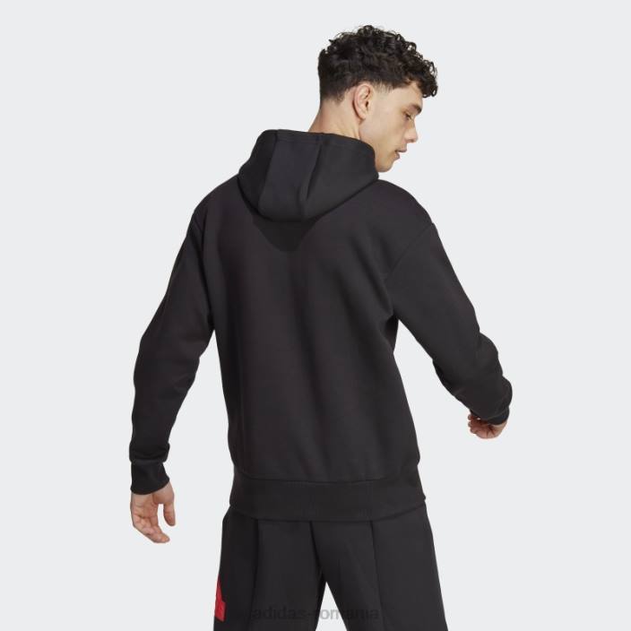 Adidas Insigna icoane viitoare de hanoraș sport roșu bărbați negru/rosu 2JBN5914