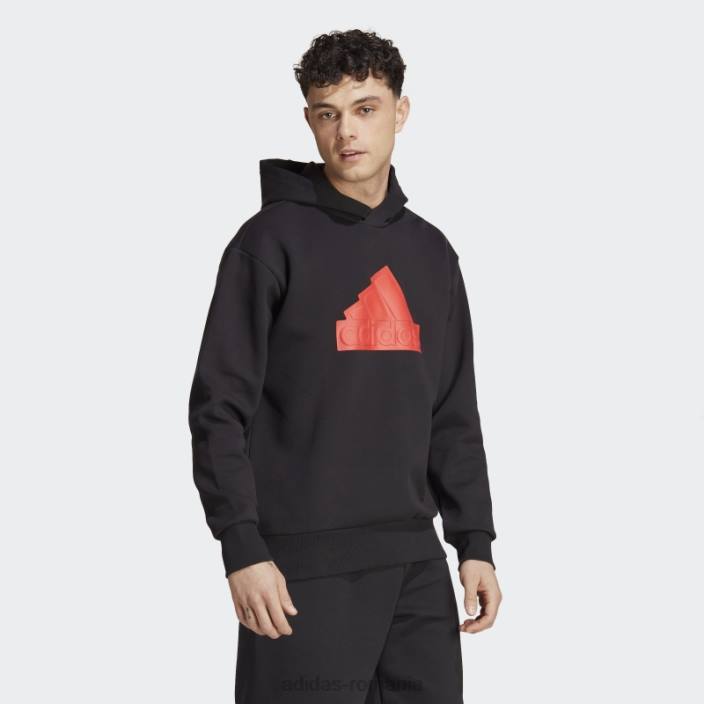 Adidas Insigna icoane viitoare de hanoraș sport roșu bărbați negru/rosu 2JBN5914