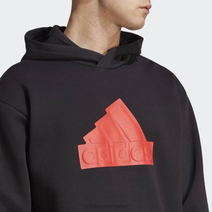 Adidas Insigna icoane viitoare de hanoraș sport roșu bărbați negru/rosu 2JBN5914