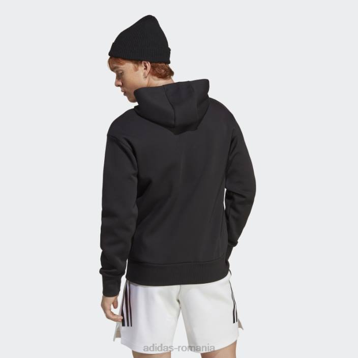 Adidas Insigna icoane viitoare de hanorac sport alb bărbați alb negru 2JBN5248