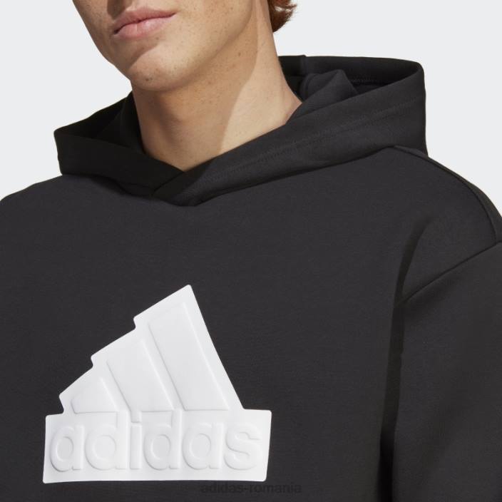 Adidas Insigna icoane viitoare de hanorac sport alb bărbați alb negru 2JBN5248