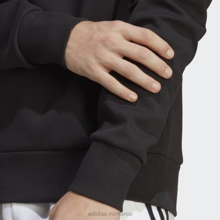 Adidas Insigna icoane viitoare de hanorac sport alb bărbați alb negru 2JBN5248