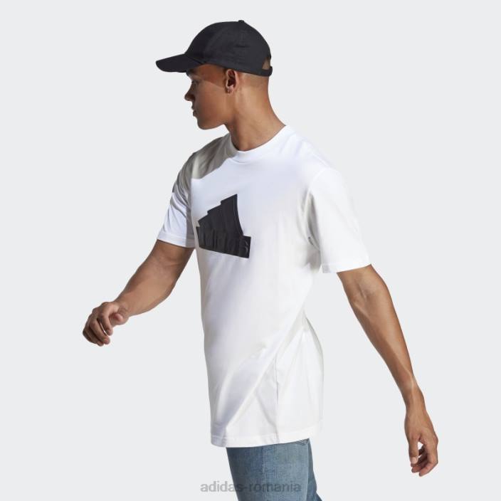 Adidas Insigna icoane viitoare de tricou sport alb bărbați alb 2JBN961