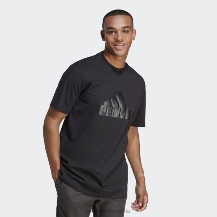 Adidas Insigna viitoare icoane ale tricouului sport negru adidas bărbați negru 2JBN5022