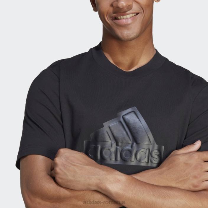 Adidas Insigna viitoare icoane ale tricouului sport negru adidas bărbați negru 2JBN5022