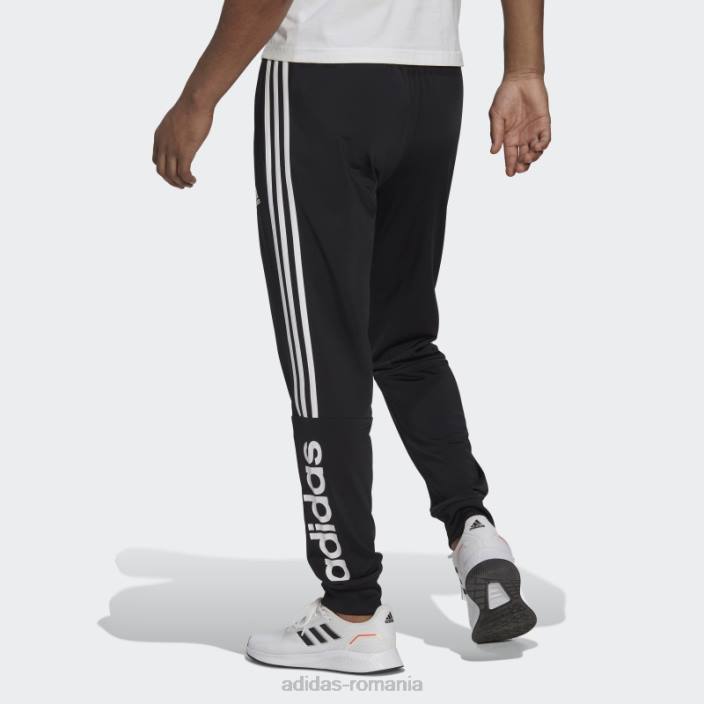 Adidas Pantaloni de jogging cu 3 dungi, negri bărbați negru 2JBN6775