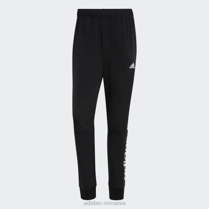 Adidas Pantaloni de jogging cu 3 dungi, negri bărbați negru 2JBN6775