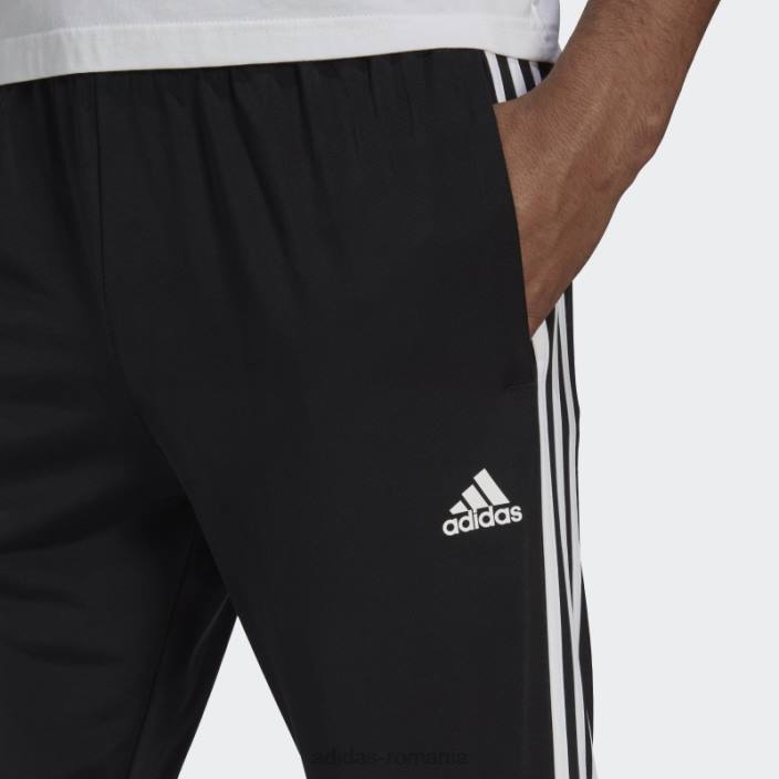 Adidas Pantaloni de jogging cu 3 dungi, negri bărbați negru 2JBN6775