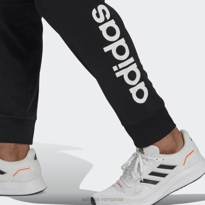 Adidas Pantaloni de jogging cu 3 dungi, negri bărbați negru 2JBN6775