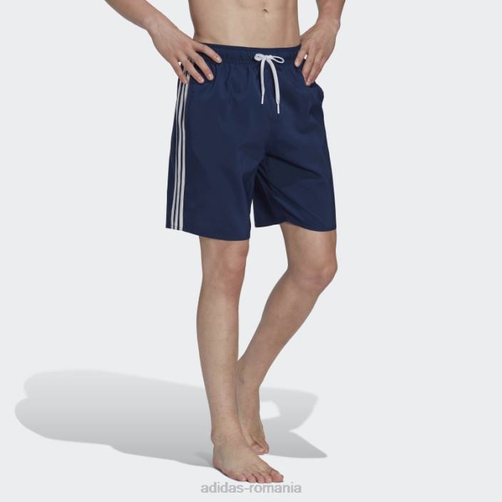 Adidas Pantaloni scurți de baie albi clx cu 3 dungi bărbați bleumarin/alb 2JBN13202