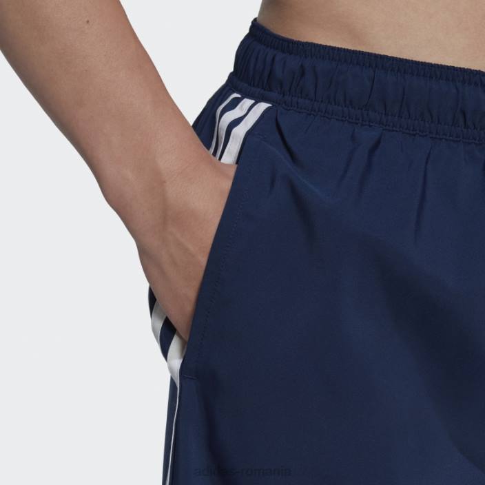 Adidas Pantaloni scurți de baie albi clx cu 3 dungi bărbați bleumarin/alb 2JBN13202