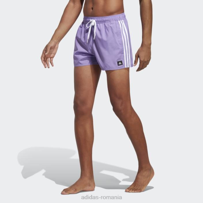 Adidas Pantaloni scurți de baie clx 3 dungi violet adidas bărbați violet/alb 2JBN13218