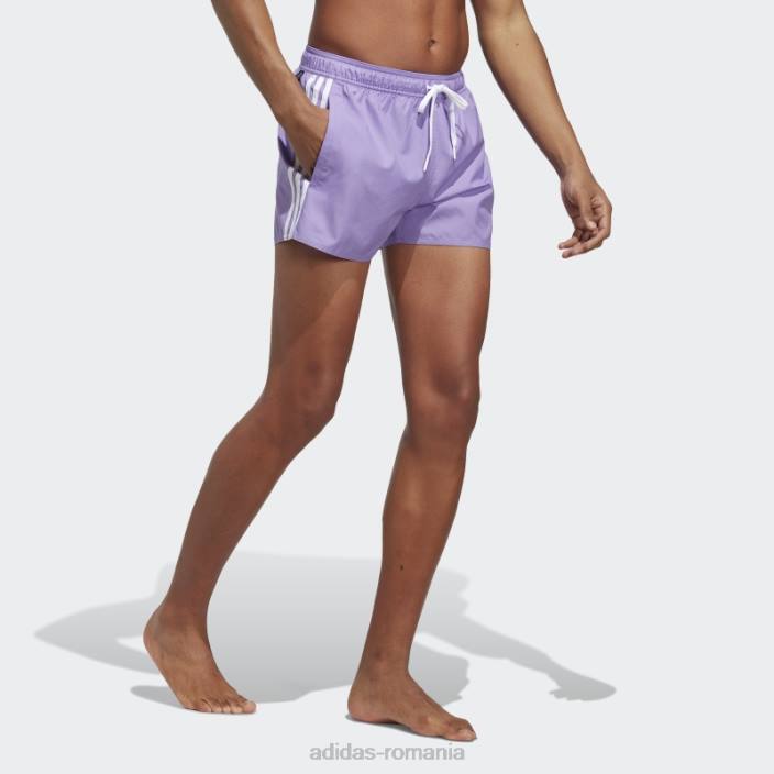 Adidas Pantaloni scurți de baie clx 3 dungi violet adidas bărbați violet/alb 2JBN13218