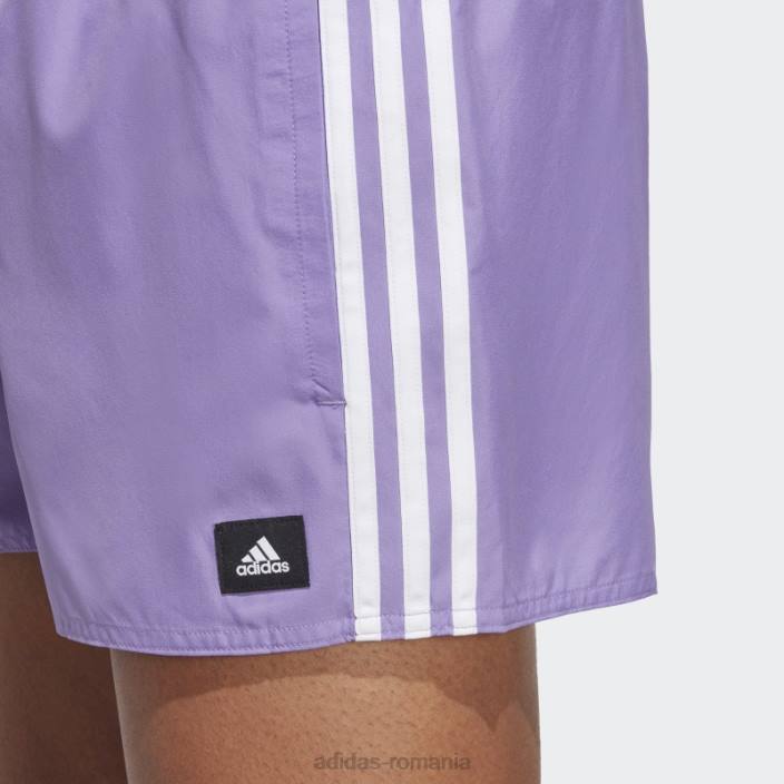 Adidas Pantaloni scurți de baie clx 3 dungi violet adidas bărbați violet/alb 2JBN13218