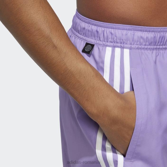 Adidas Pantaloni scurți de baie clx 3 dungi violet adidas bărbați violet/alb 2JBN13218