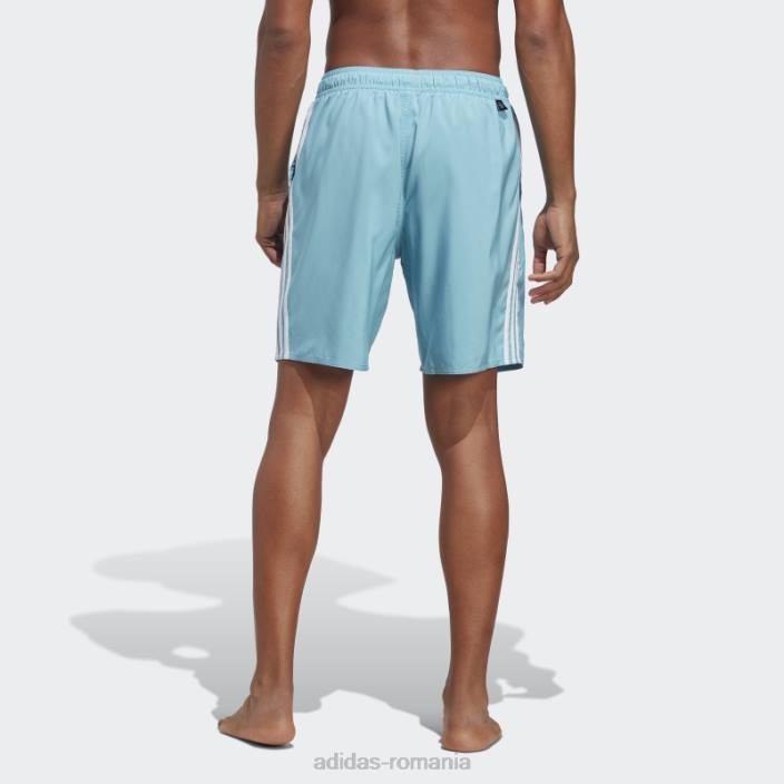 Adidas Pantaloni scurți de baie clx cu 3 dungi albastru bărbați albastru alb 2JBN7477