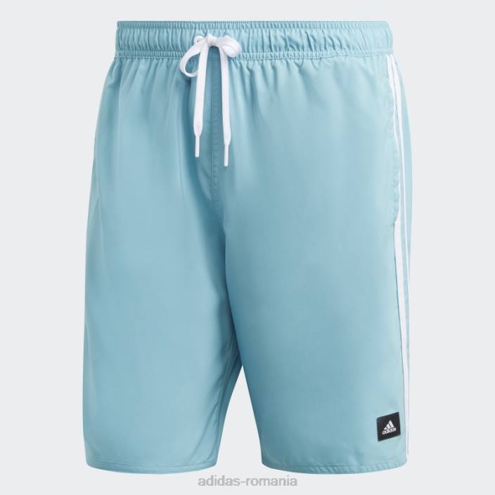 Adidas Pantaloni scurți de baie clx cu 3 dungi albastru bărbați albastru alb 2JBN7477