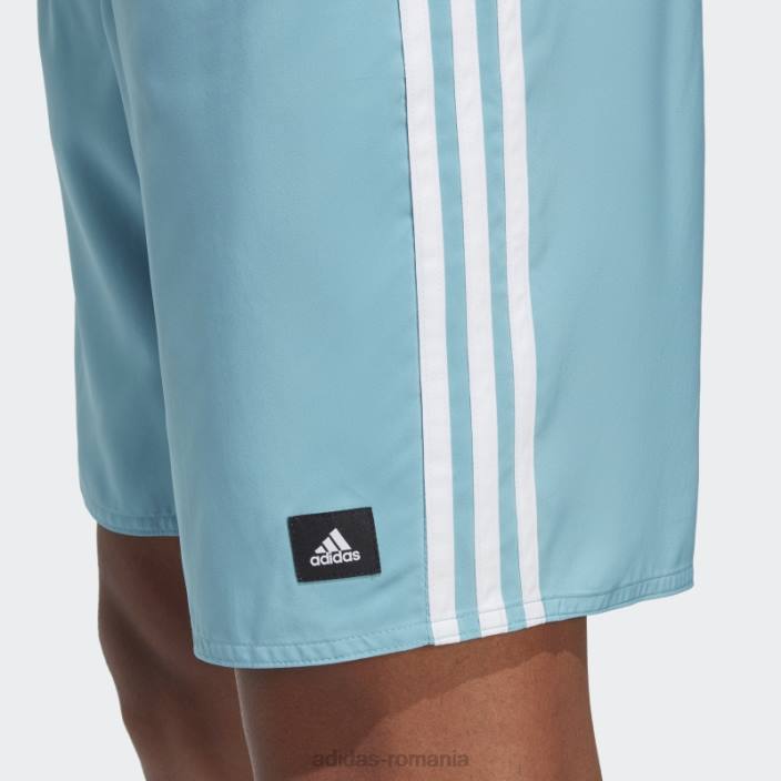 Adidas Pantaloni scurți de baie clx cu 3 dungi albastru bărbați albastru alb 2JBN7477