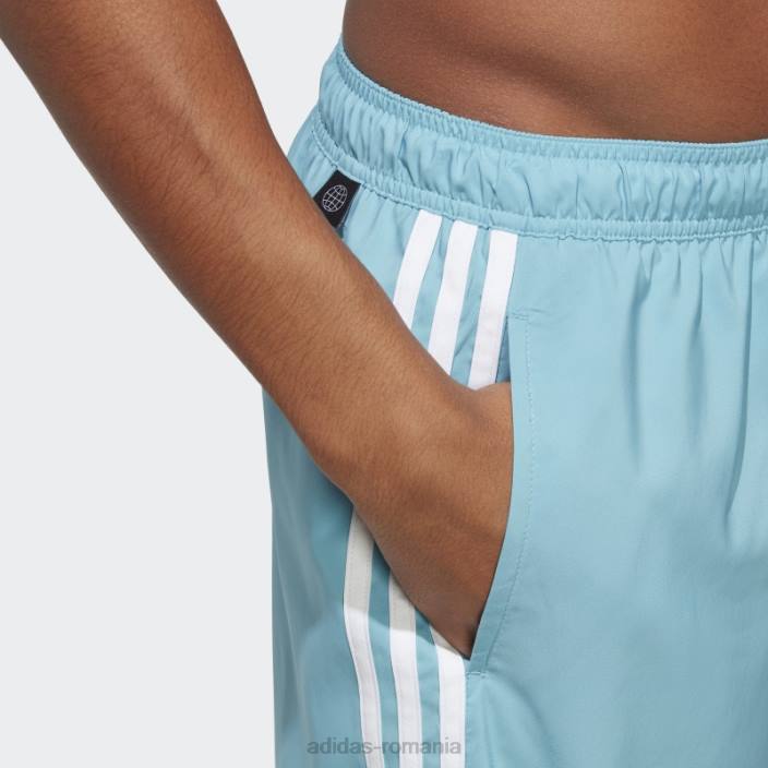 Adidas Pantaloni scurți de baie clx cu 3 dungi albastru bărbați albastru alb 2JBN7477