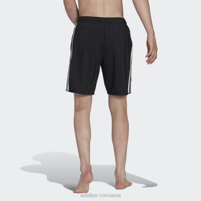 Adidas Pantaloni scurți de baie clx cu 3 dungi negru bărbați alb negru 2JBN6151