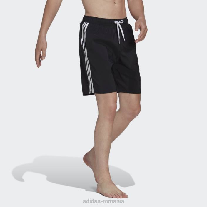 Adidas Pantaloni scurți de baie clx cu 3 dungi negru bărbați alb negru 2JBN6151