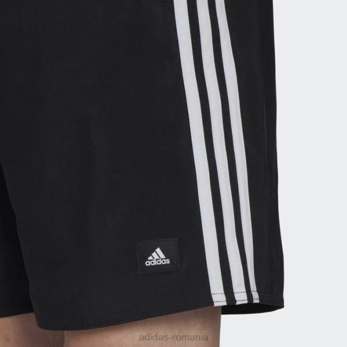 Adidas Pantaloni scurți de baie clx cu 3 dungi negru bărbați alb negru 2JBN6151