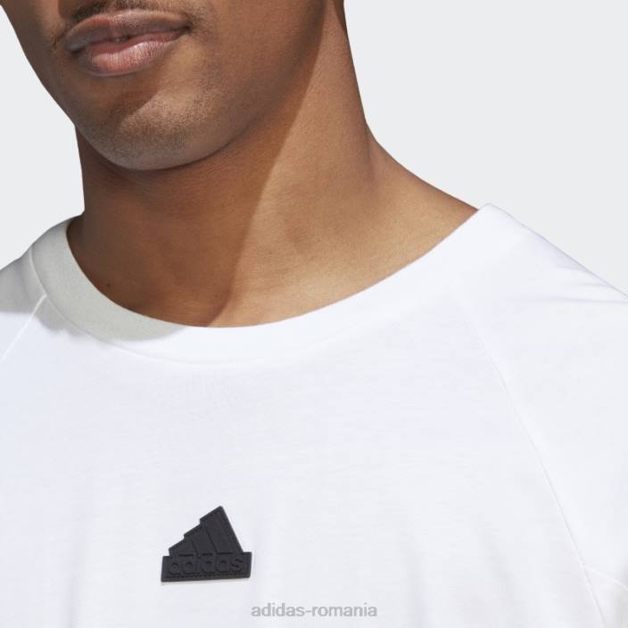 Adidas Tricou cu mânecă lungă cu 3 dungi cu icoane viitoare albe bărbați alb 2JBN1054