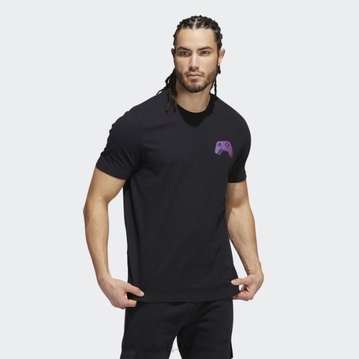 Adidas Tricou grafic pentru jocuri color-shift negru bărbați negru 2JBN6242