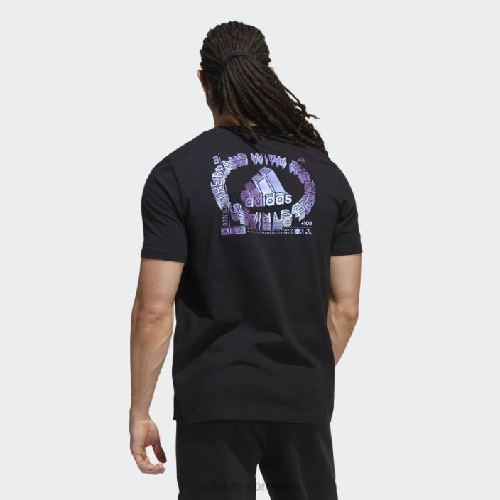 Adidas Tricou grafic pentru jocuri color-shift negru bărbați negru 2JBN6242