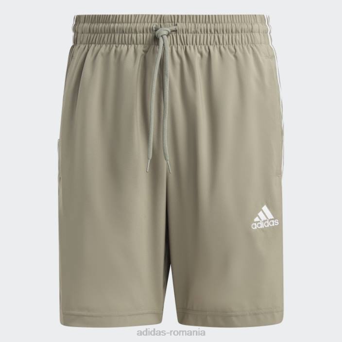 Adidas aeroready essentials pantaloni scurți chelsea cu 3 dungi argintiu pebble bărbați pietriș argintiu/alb 2JBN5833