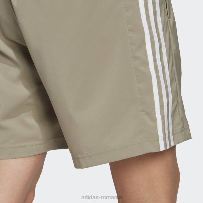 Adidas aeroready essentials pantaloni scurți chelsea cu 3 dungi argintiu pebble bărbați pietriș argintiu/alb 2JBN5833